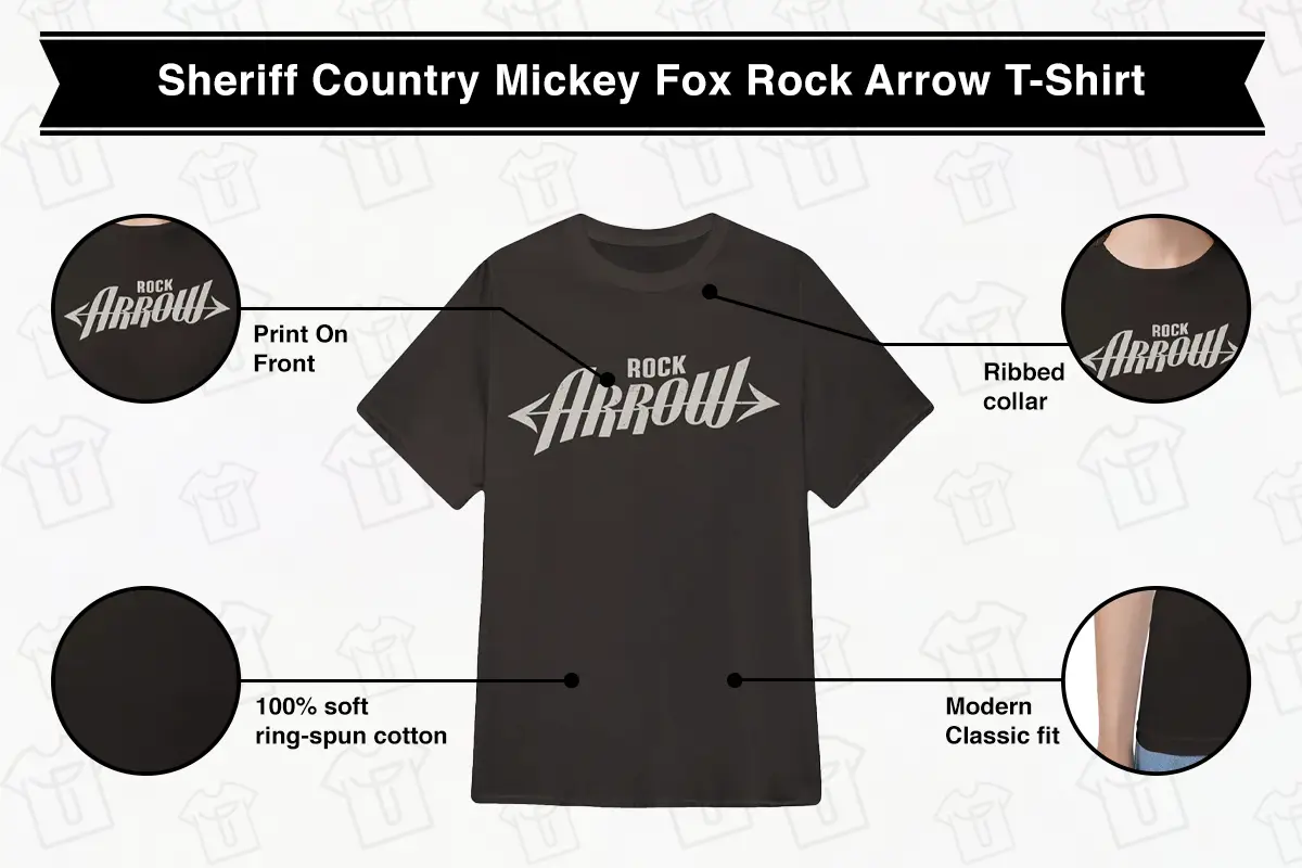 Sheriff Country Mickey Fox Rock Arrow T-Shirt