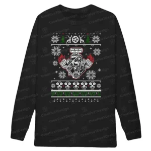 Ugly Christmas Car Engine Matt Parker Sweatshirt Shifting Gears