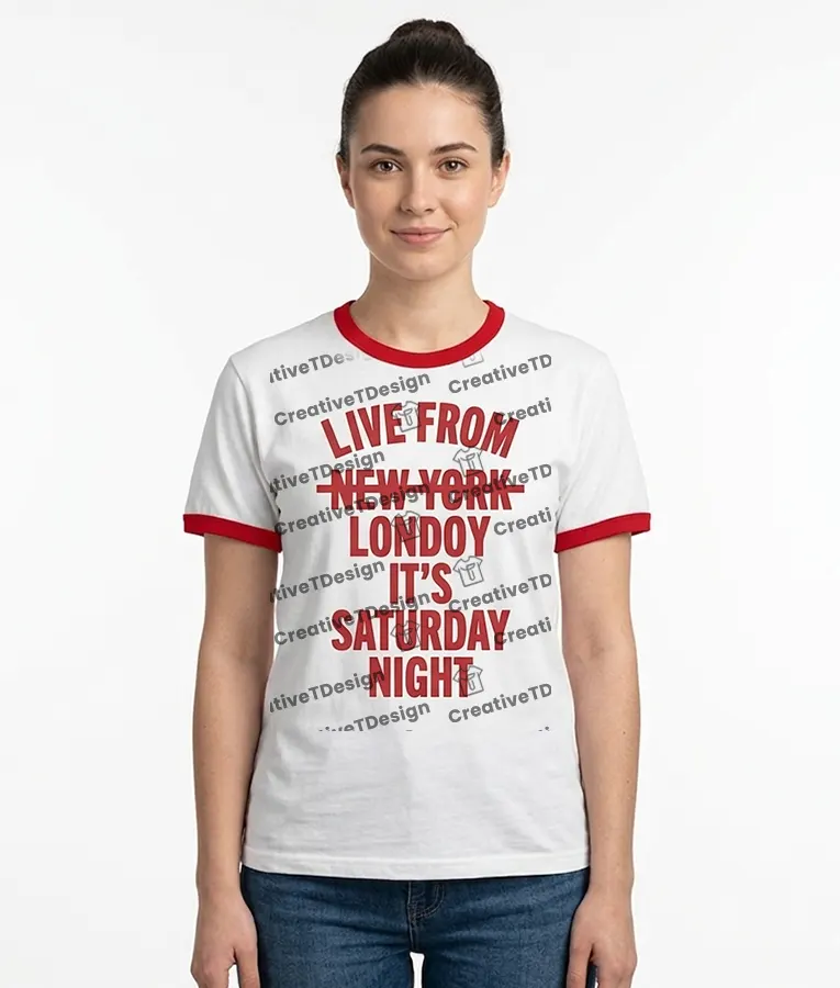 Live From Londoy It's Saturday Night Ringer Tee