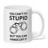 You Can't Fix Stupid But You Can Handcuff It Mug RJ Decker