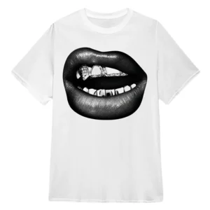 Kevin Ozowski Black & White Lips T-Shirt Dallas Cowboys Cheerleaders