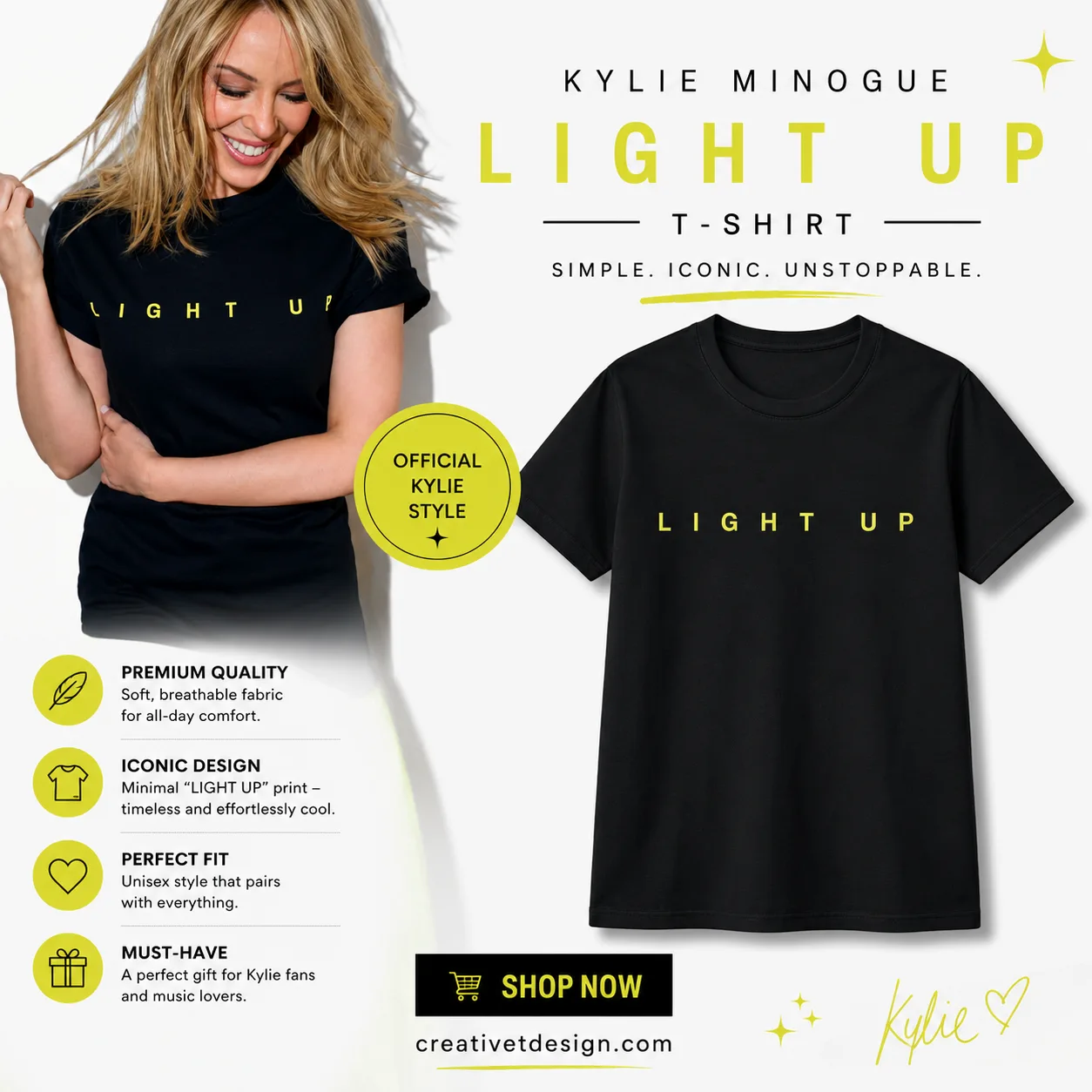 Kylie Minogue Light Up Shirt