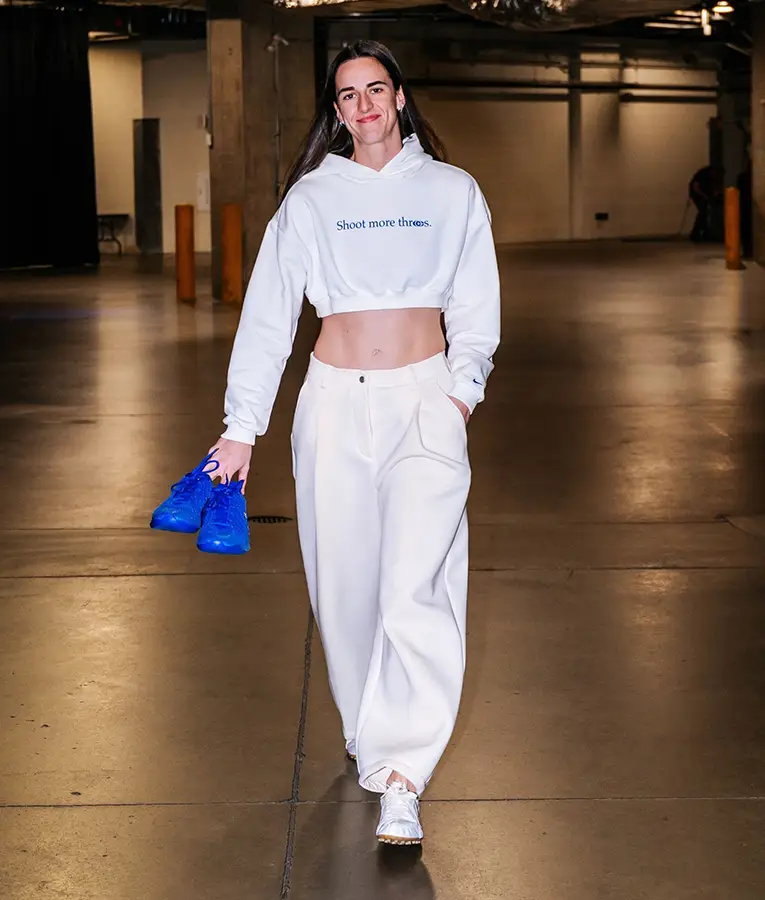 Caitlin Clark Shoot More Threes Crop Hoodie