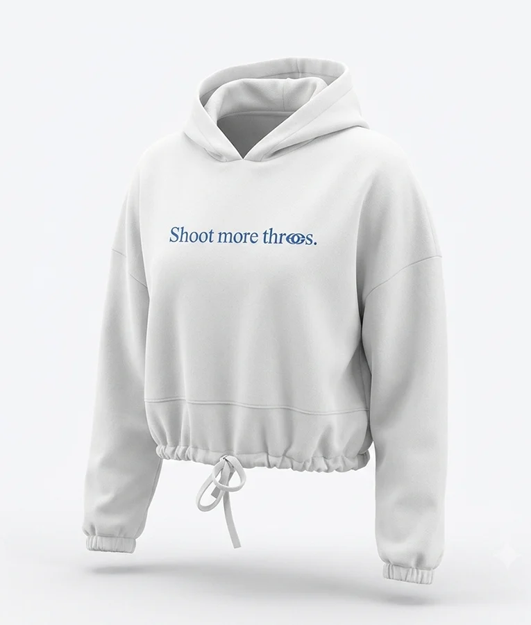 Caitlin Clark Shoot More Threes Cropped Hoodie