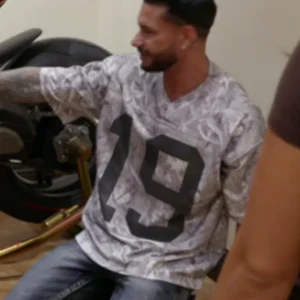 Jersey Shore Family Vacation Pauly D 19 Number Baggy Graphic Camo T-Shirt