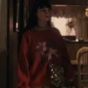 Lola Petticrew Red Floral Graphic Sweatshirt As Seen On Furious