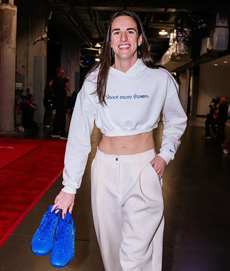 Shoot More Threes Caitlin Clark Crop Hoodie