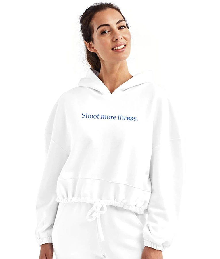 Shoot More Threes Crop Hoodie