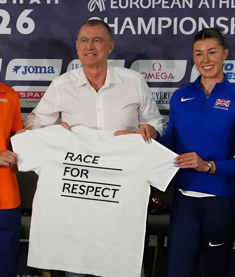 Amy Hunt European Athletics Championship Race for Respect Tee