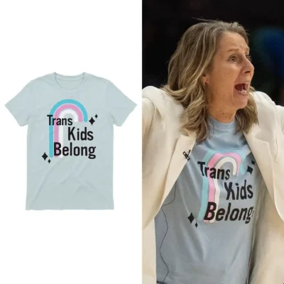 WNBA Minnesota Lynx Cheryl Reeve Trans Kids Belong Tee