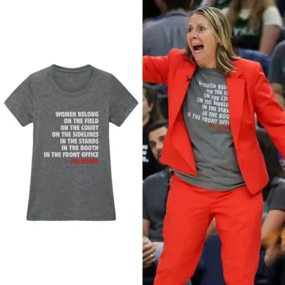 WNBA Minnesota Lynx Cheryl Reeve Women Belong On The Field Tee