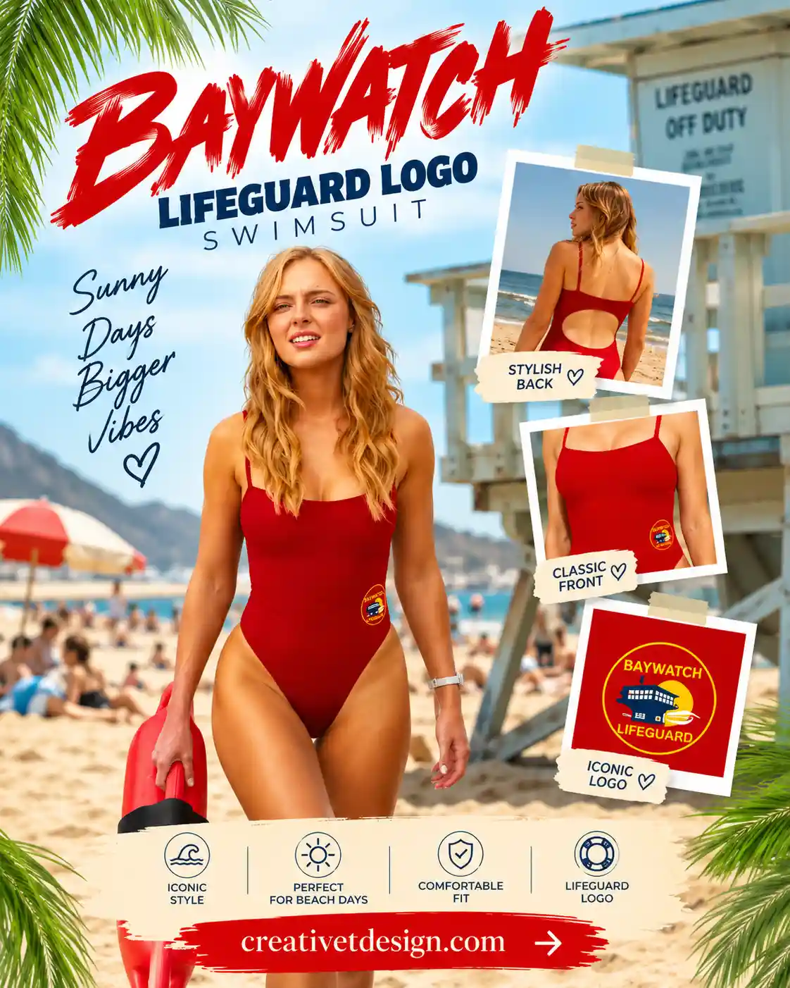 Baywatch 2027 Baywatch Lifeguard Logo Swimsuit Baywatch 2027 Baywatch Lifeguard Logo Swimsuit